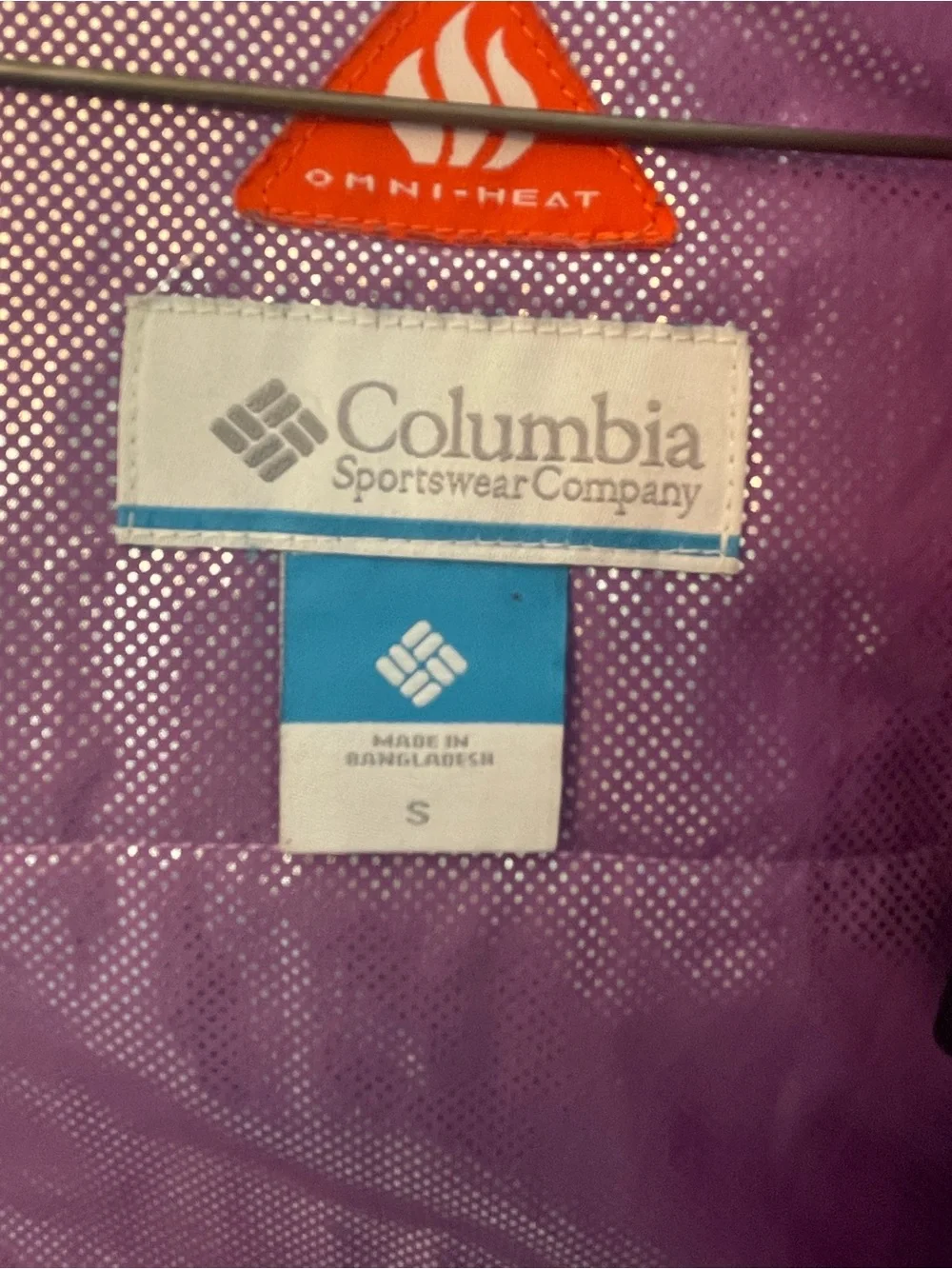 Columbia Girls' Teal Jacket with Purple Stripe Accents